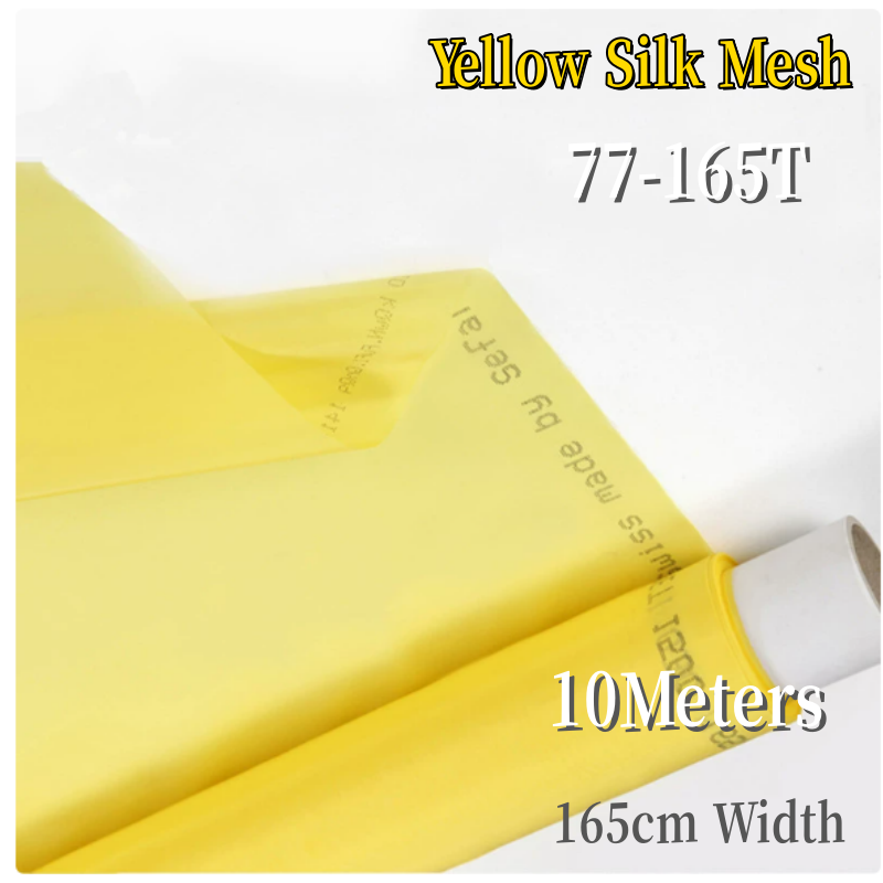 Commercial Fabric Printing - 10미터 노란색 165폭 실크 스크린 메쉬