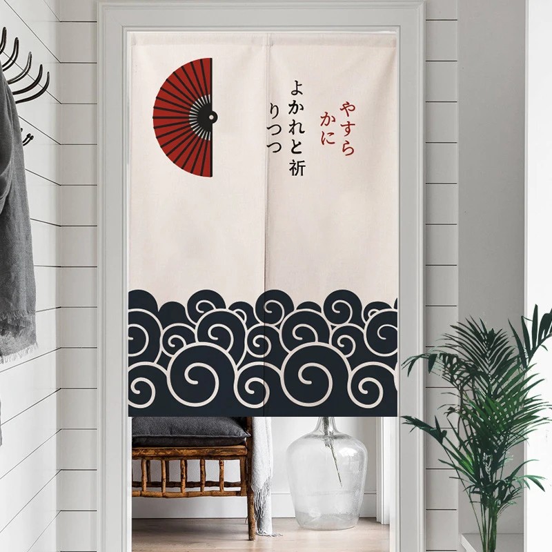 Commercial Fabric Printing - VIKAMA 일본식 접이식 부채 무늬 우키요에