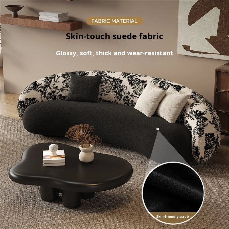 레트로 스타일의 섹셔널 소파, 스웨이드 프린트 스펀지  - Commercial Fabric Printing 리뷰 및 가격